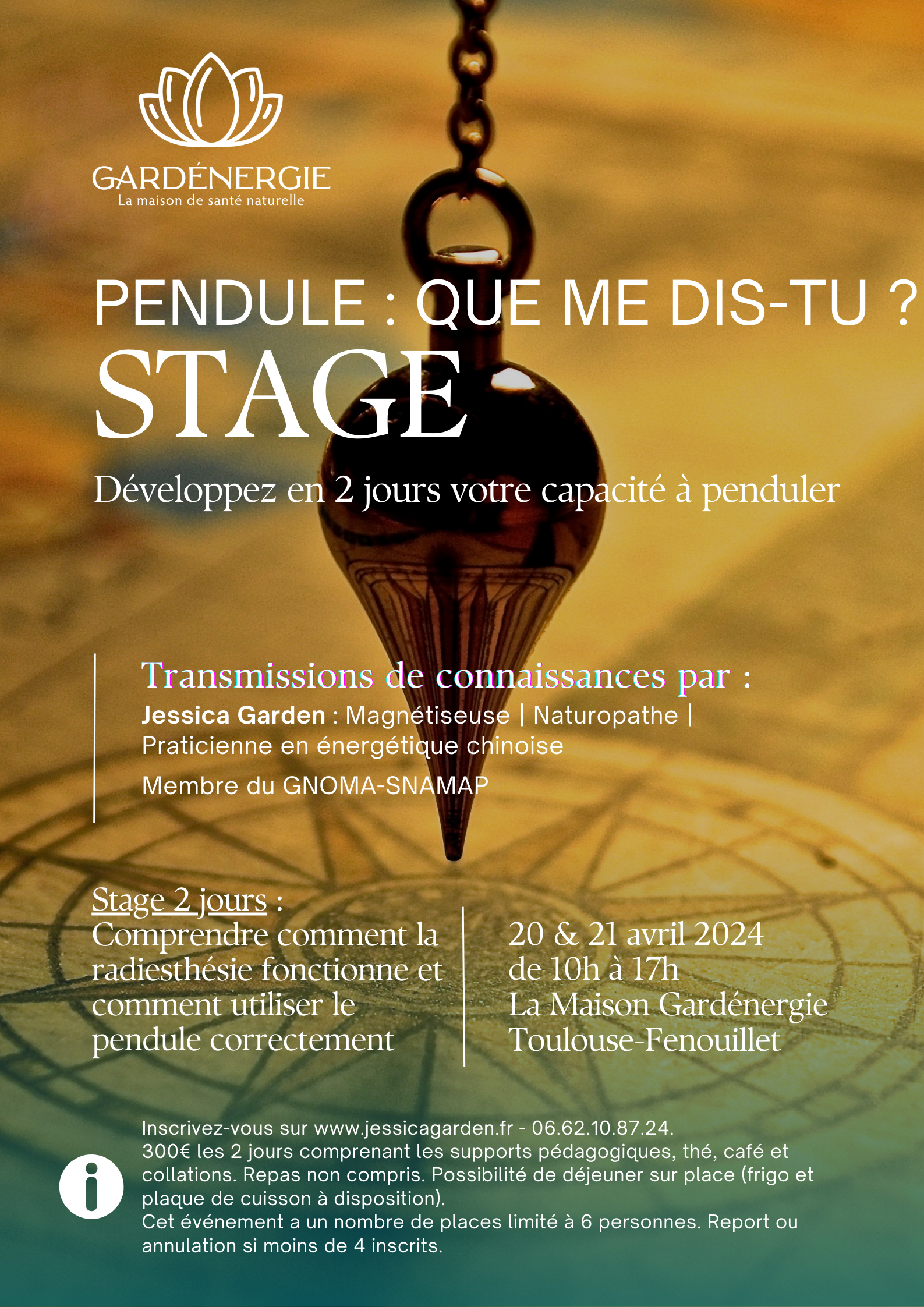 Stage Radiesthésie 2 jours | 20-21 avril 2024